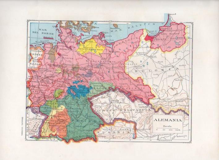 LAMINA V27698: Mapa de Alemania