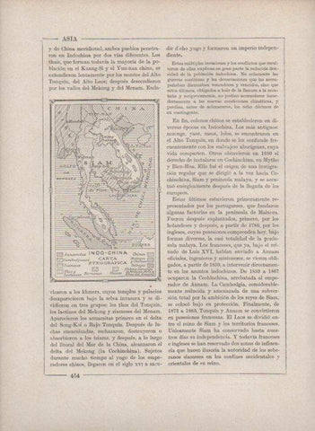 LAMINA V27772: Mapa carta etnografica de Indochina