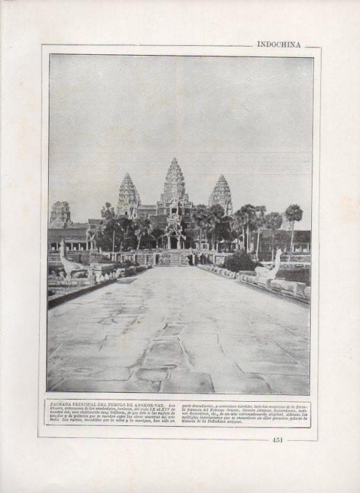LAMINA V27773: Fachada del templo de Angkor-Vat