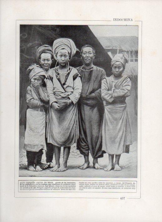 LAMINA V27779: Alto Tonquin grupo de Meos en Indochina