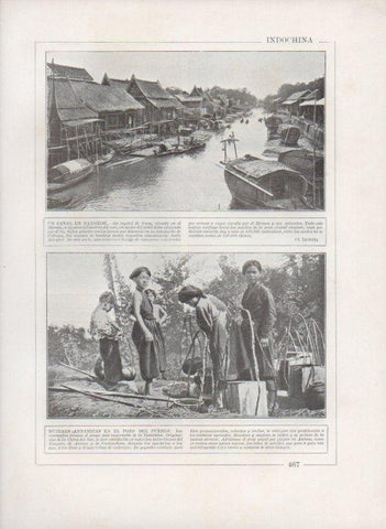 LAMINA V27780: Canal de Bangkok y mujeres annamitas