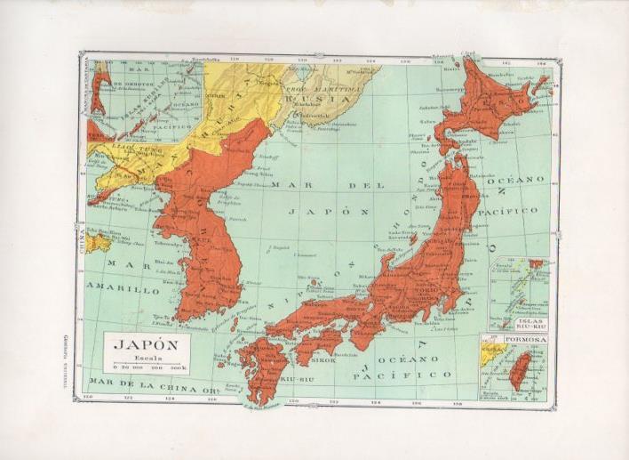 LAMINA V27766: Mapa de Japon