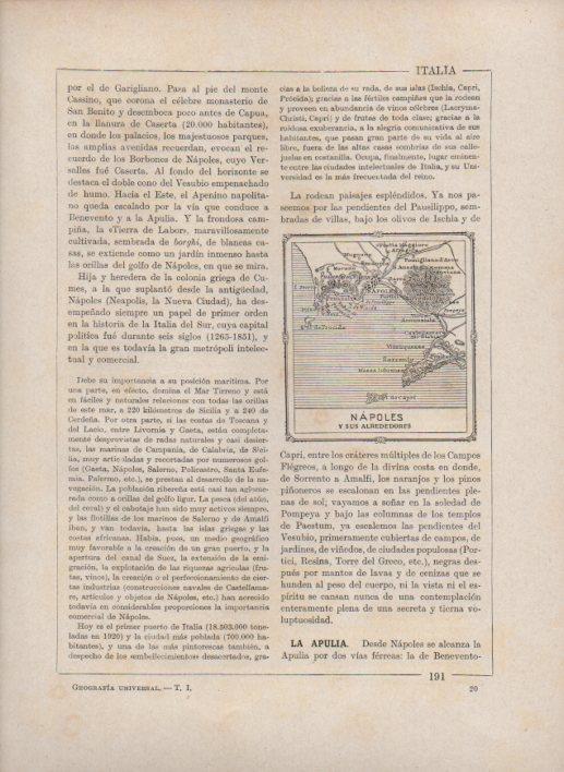 LAMINA V27740: Mapa de Napoles y alrededores