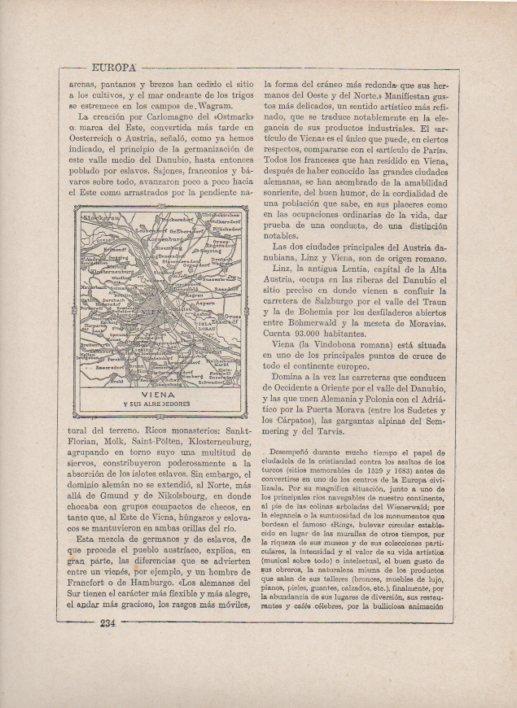 LAMINA V27741: Mapa de Viena y alrededores