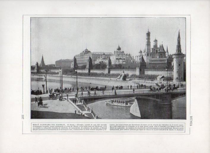 LAMINA V27744: Vista panoramica del Kremlin, Moscu
