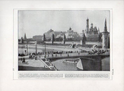 LAMINA V27744: Vista panoramica del Kremlin, Moscu
