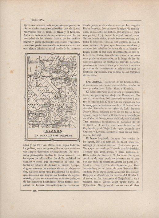 LAMINA V27748: Mapa de la zona de los Polders, Holanda