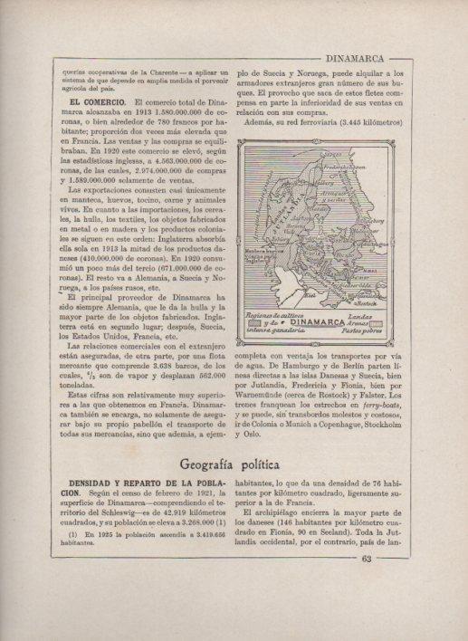 LAMINA V27750: Mapa de las zonas de cultivo de Dinamarca