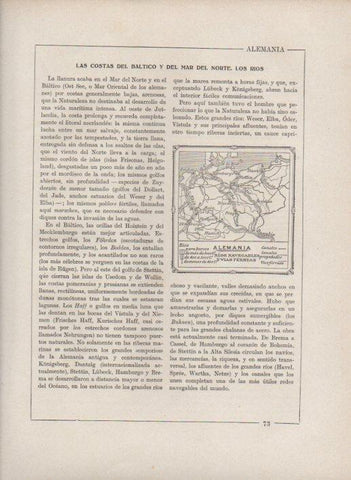 LAMINA V27751: Mapa de los rios navegables vias ferreas de Alemania