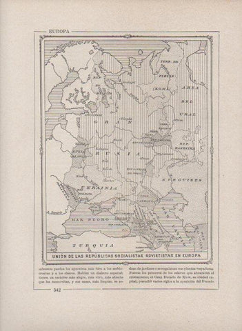 LAMINA V27754: Mapa de la Union de las Republicas Socialistas Sovietistas en Europa