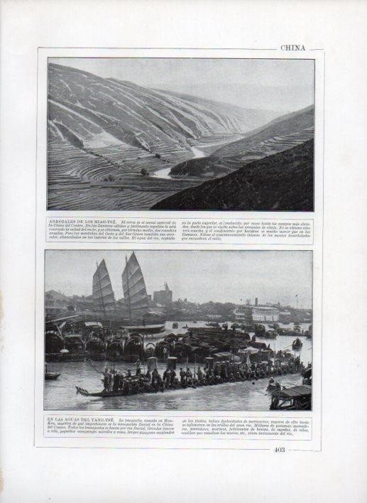 LAMINA V27761: Arrozales de los Miao-Tse y Aguas del Yang-Tse en Hankeu