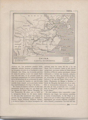 LAMINA V27762: Mapa economico de China