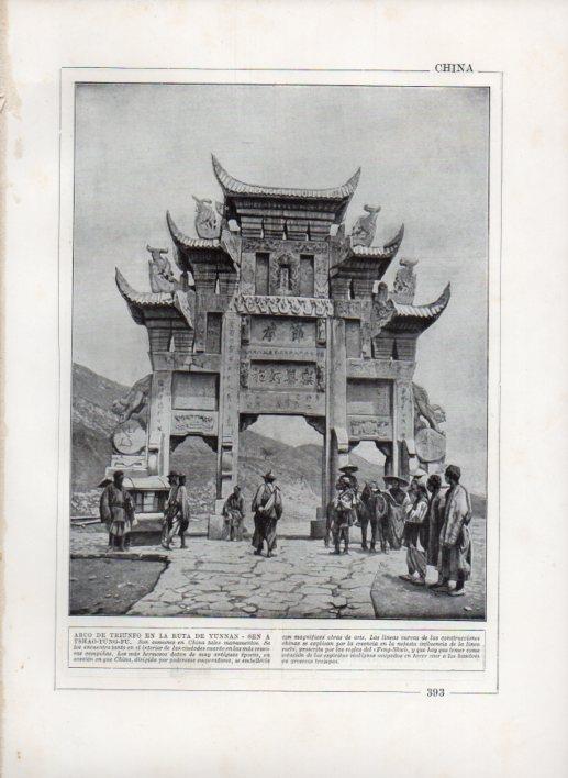 LAMINA V27763: Arco de Triunfo en la ruta de Yunnan - Sen a Tshao-Tung-Fu