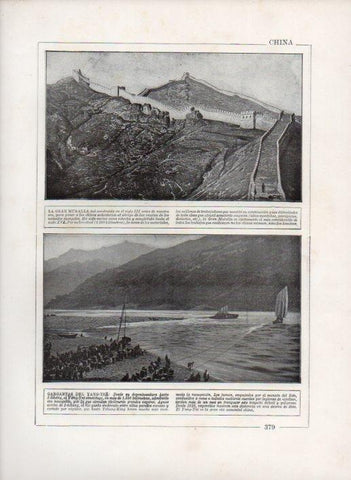 LAMINA V27764: La Gran Muralla y gargantes del Yang-Tse