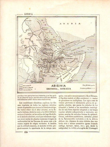 LAMINA V27919: Mapa de Etiopia, Eritrea y Somalia