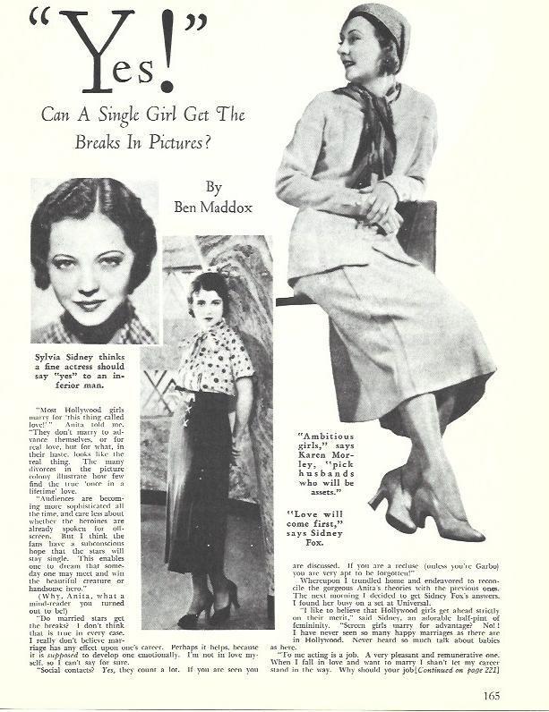 LAMINA 34607: Sylvia Sidney, Karen Morley y Sidney Fox