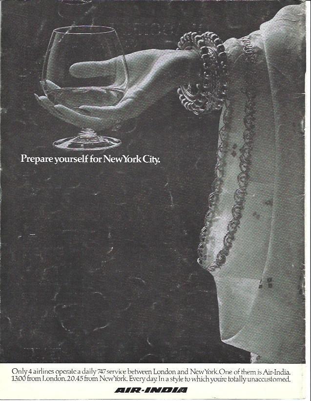 LAMINA 34640: Contraportada con publicidad de Air India