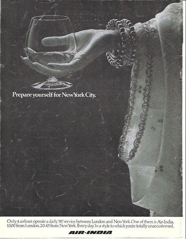 LAMINA 34640: Contraportada con publicidad de Air India