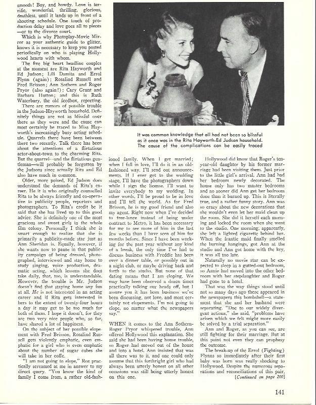 LAMINA 34597: Rita Hayworth y Ed Judson