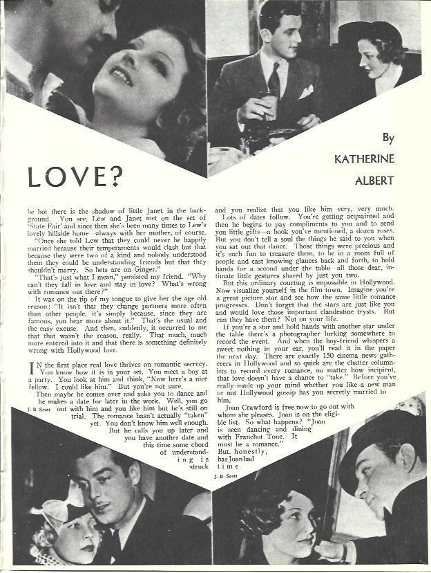 LAMINA 34559: Parejas de Hollywood por Katherine Albert