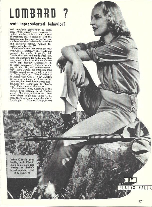 LAMINA 34557: Carole Lombard de caza