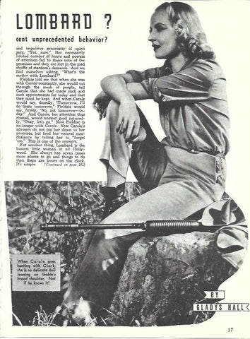 LAMINA 34557: Carole Lombard de caza