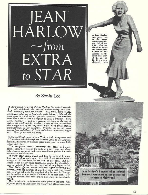 LAMINA 34550: Casa de Jean Harlow