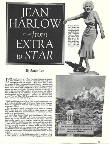 LAMINA 34550: Casa de Jean Harlow