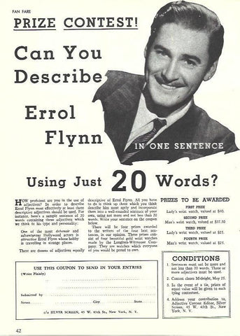 LAMINA 34549: Concurso de Errol Flynn