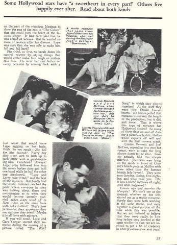 LAMINA 34546: Fotogramas con John Gilbert, Connie Bennett y Loretta Young
