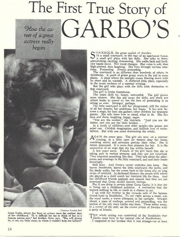 LAMINA 34535: Greta Garbo 