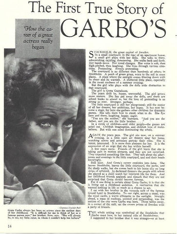 LAMINA 34535: Greta Garbo 