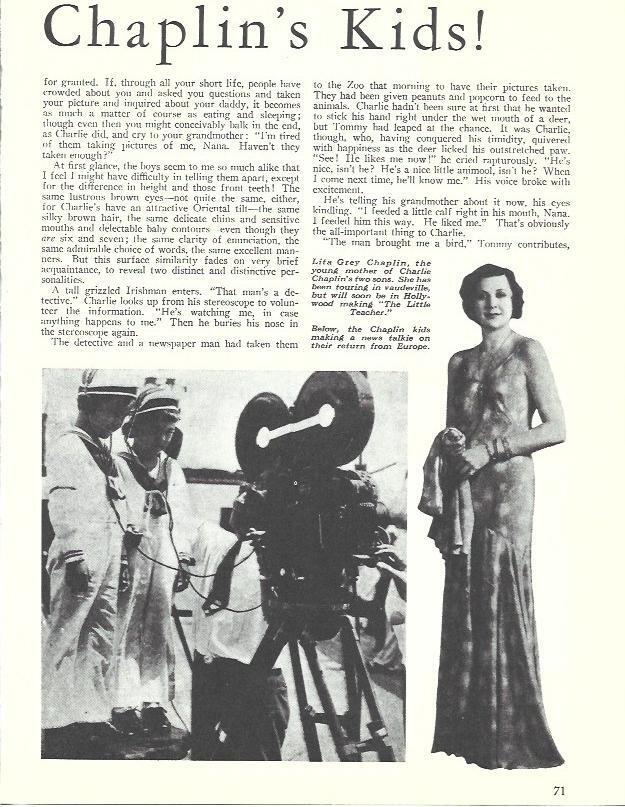 LAMINA 34564: Lita Grey Chaplin