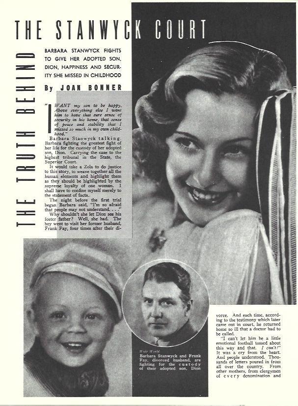 LAMINA 34585: Barbara Stanwyck y Frank Fray
