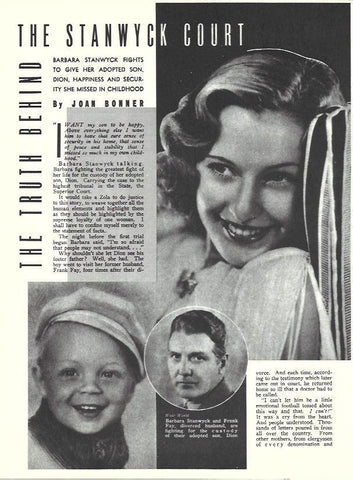 LAMINA 34585: Barbara Stanwyck y Frank Fray