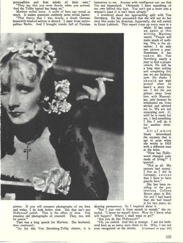 LAMINA 34580: Marlene Dietrich fumando