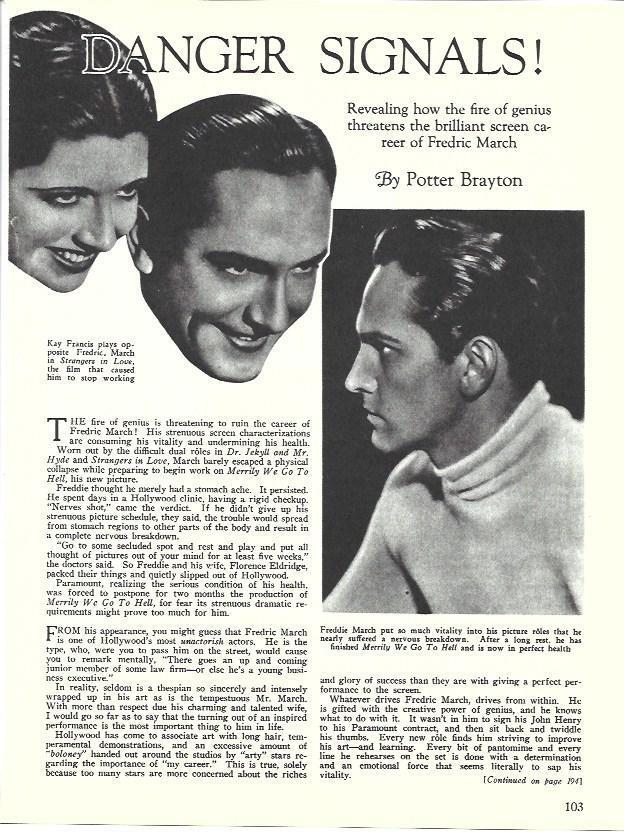 LAMINA 34579: Kay Francis y Freddie March