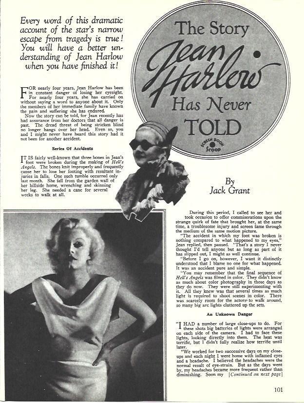 LAMINA 34578: Jean Harlow en dos fotografias