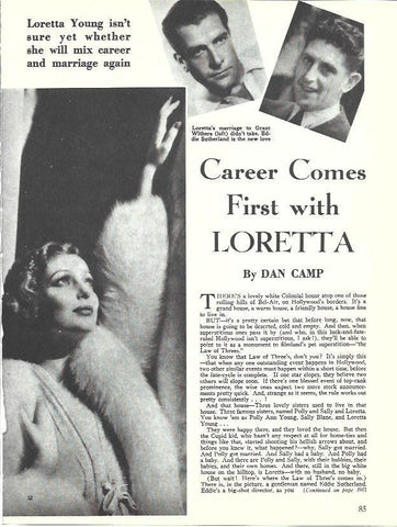LAMINA 34571: Loretta Young y sus maridos