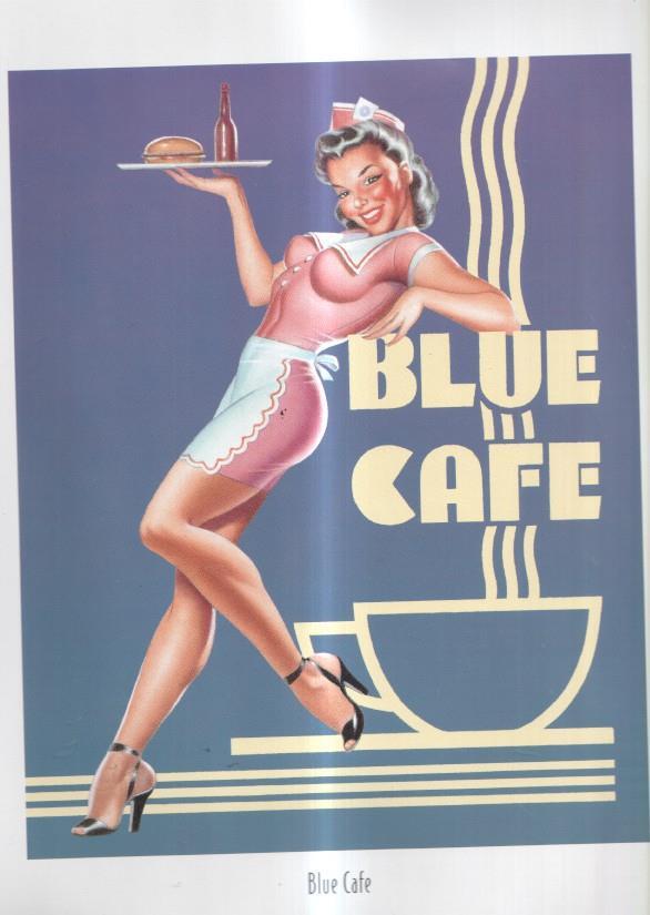 Lamina Art of Dave Stevens: Blue Cafe