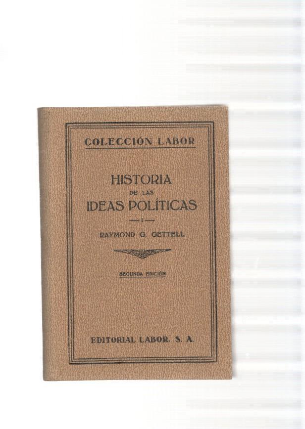 Historia de las ideas politicas Volumen I