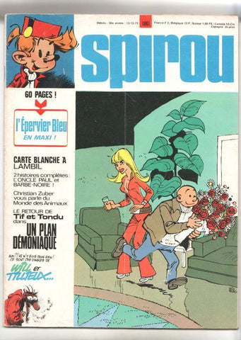 Revista Spirou num 1861: 13/12/73 - NO INCLUYE POSTER CENTRAL/SUPLEMENTO
