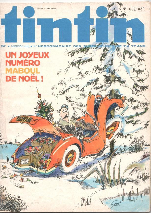 Revista Tintin num 50, año 28, 11/12/73. Un joyeux numero maboul de noël