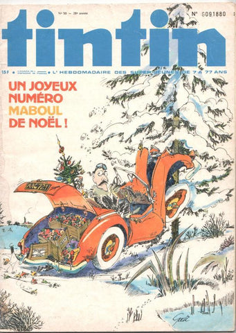 Revista Tintin num 50, año 28, 11/12/73. Un joyeux numero maboul de noël