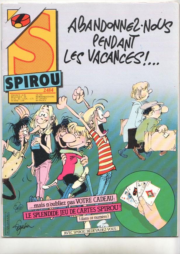 Revista Spirou num 2414, año 47, 19/7/84 - NO INCLUYE JUEGOS DE CARTAS DE SPIROU