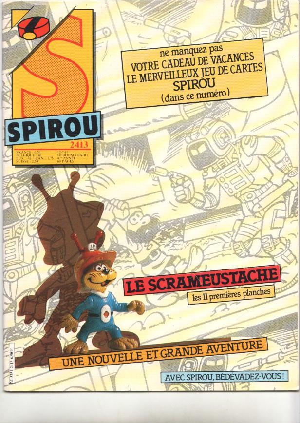 Revista Spirou num 2413, año 47, 12/7/84 - NO INCLUYE JUEGOS DE CARTAS DE SPIROU
