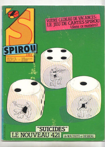 Revista Spirou num 2412, año 47, 5/7/84 - NO INCLUYE JUEGOS DE CARTAS DE SPIROU