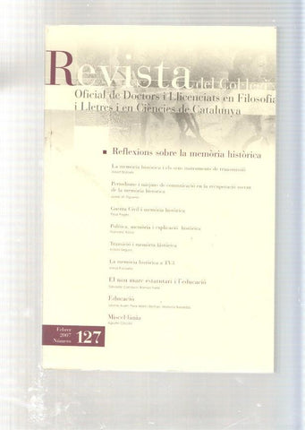 Revista del col legi Oficial de doctors i Llicenciats en Filosofia i en Ciencies de