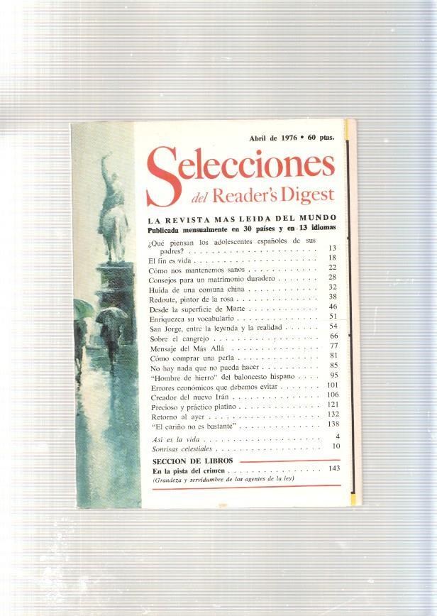 Selecciones Reader s Digest, marzo abril 1976: Que piensan los