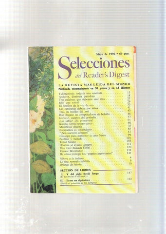 Selecciones Reader s Digest, mayo 1976: Tuberculosos, todavia